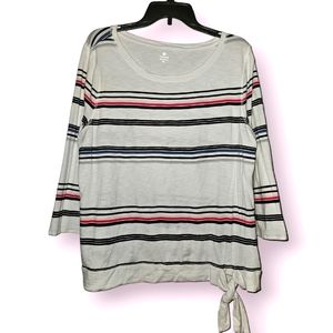 XL Talbots striped knit top